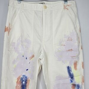 J. Crew Limited Edition Hand-Painted Tapered‎ Pants Sz 28 Fits Size 6 To 8 NWOT